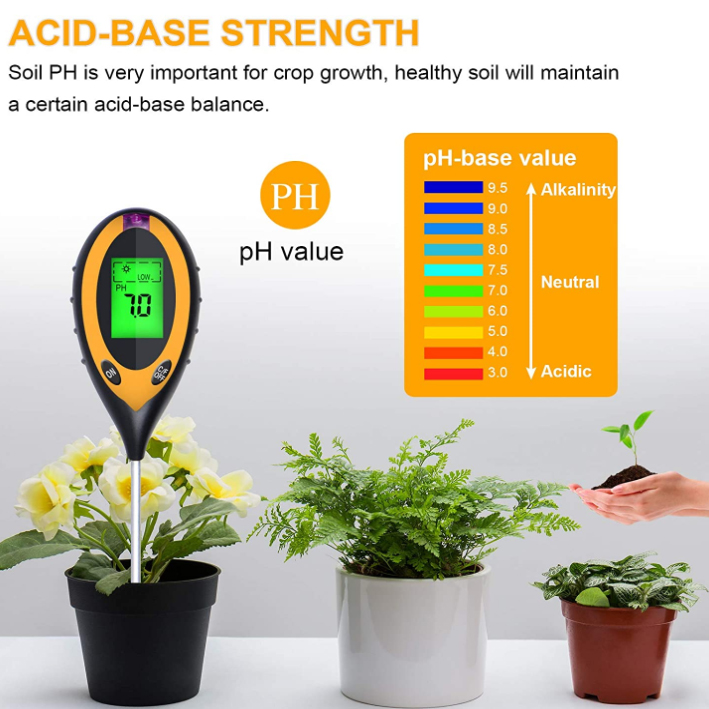 4 in 1 PH Light Temp Moisture  - Ph Meter Digital Water Tester review and price