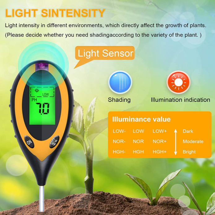4 in 1 PH Light Temp Moisture  - Ph Meter Digital Water Tester review and price