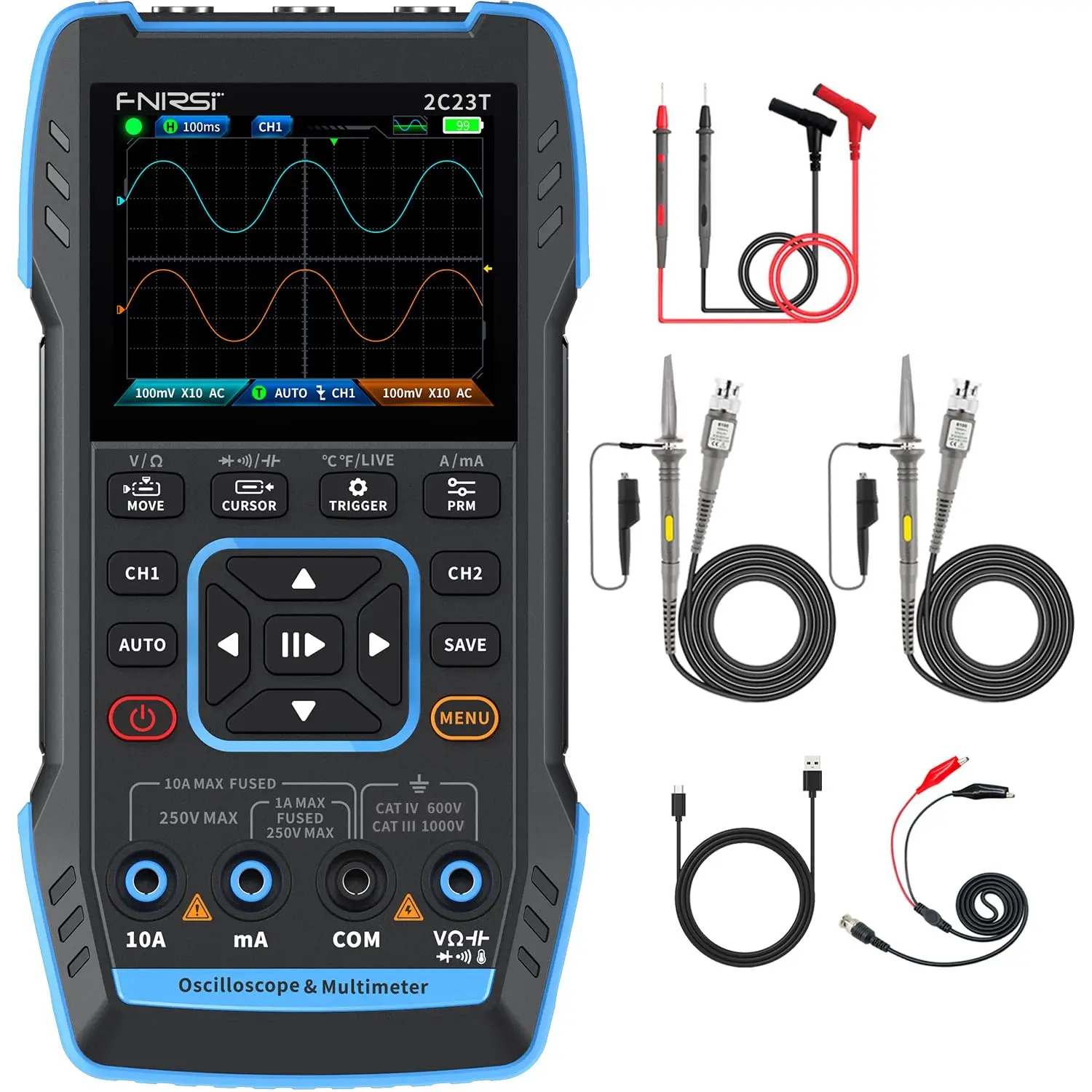 2C23T 3-in-1 Handheld Oscillos - Fnirsi Digital Oscilloscope Handheld review and price