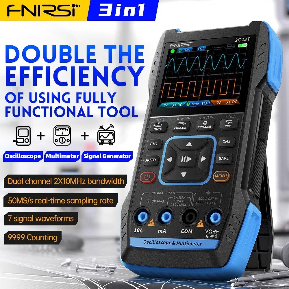 2C23T 3-in-1 Handheld Oscillos - Fnirsi Digital Oscilloscope Handheld review and price