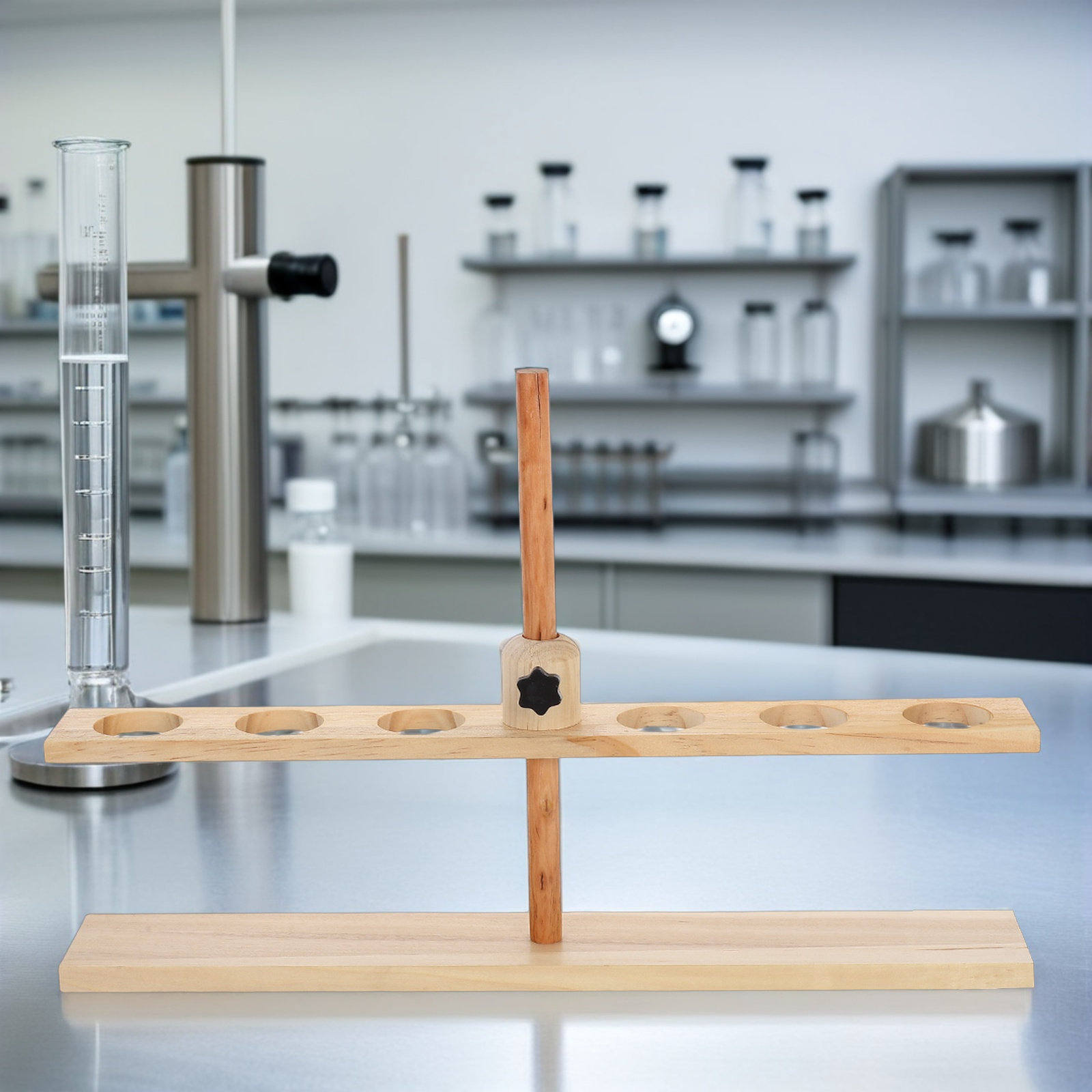 6 Hole Wooden Funnel Stand Adj - Lab Equipment review and price